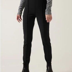 ATHLETA Glacier Snow Skinny Pant Feet Strap Ski Size 0 Black